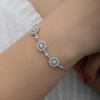 Lucky Life 925 Ayar Gumuss Baget Çiçek Desenli Lucky Life Lucky Life Kadın Bileklik
