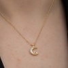 Lucky Life 925 Ayar Gumuss Gold Ay Yıldız Lucky Life Lucky Life Lucky Life Kadın Kolye