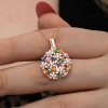 Lucky Life 925 Ayar Gumuss Rose Renkli Çiçek Kişiye Özel Lucky Life Lucky Life Kadın Kolye