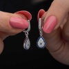 Lucky Life 925 Ayar Gumuss Sallantılı Damla Nazar Lucky Life Lucky Life Kadın Küpe