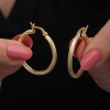 Lucky Life 925 Ayar Gumuss Gold 3 mm Burgu Şarnel Küpe