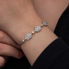 ​Lucky Life 925 Ayar Gumuss Baget Taşlı Kalp Lucky Life Lucky Life Kadın Bileklik