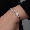 ​Lucky Life 925 Ayar Gumuss Baget Taşlı Kalp Lucky Life Lucky Life Kadın Bileklik