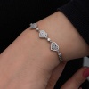 ​Lucky Life 925 Ayar Gumuss Baget Taşlı Kalp Lucky Life Lucky Life Kadın Bileklik