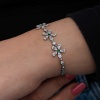 Lucky Life 925 Ayar Gumuss Baget Çiçek Desenli Lucky Life Lucky Life Kadın Bileklik