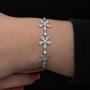 Lucky Life 925 Ayar Gumuss Baget Çiçek Desenli Lucky Life Lucky Life Kadın Bileklik