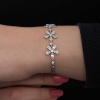 Lucky Life 925 Ayar Gumuss Baget Çiçek Desenli Lucky Life Lucky Life Kadın Bileklik