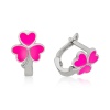 ​Lucky Life 925 Ayar Gumuss Pembe Yonca Çocuk Küpesi