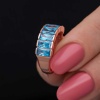 Lucky Life 925 Ayar Gumuss Baget  Aquamarine Taşlı Lucky Life Lucky Life Kadın Yüzük