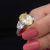 Lucky Life 925 Ayar Gumuss Sitrin Zirkon Taşlı Lucky Life Lucky Life Kadın Yüzük