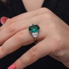 Lucky Life 925 Ayar Gumuss Yeşil Renk Paraiba Taşlı Lucky Life Lucky Life Kadın Yüzük