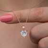 Lucky Life 925 Ayar Gumuss Rose Beyaz Taşlı Kalpli Lucky Life Lucky Life Lucky Life Kadın Kolye