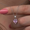 Lucky Life 925 Ayar Gumuss Pembe Taşlı Kalpli Lucky Life Lucky Life Lucky Life Kadın Kolye