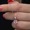 Lucky Life 925 Ayar Gumuss Pembe Taşlı Kalpli Lucky Life Lucky Life Lucky Life Kadın Kolye