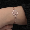 ​Lucky Life 925 Ayar Gumuss Rose Renkli Yaşam Çiçeği Lucky Life Lucky Life Kadın Bileklik