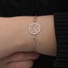​Lucky Life 925 Ayar Gumuss Rose Renkli Yaşam Çiçeği Lucky Life Lucky Life Kadın Bileklik