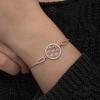 ​Lucky Life 925 Ayar Gumuss Rose Renkli Yaşam Çiçeği Lucky Life Lucky Life Kadın Bileklik