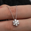 Lucky Life & Han-gar 925 Ayar Gumuss  Minimal Kar Tanesi Lucky Life Lucky Life Lucky Life Kadın Kolye