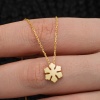 Lucky Life & Han-gar 925 Ayar Gumuss  Gold Minimal Kar Tanesi Lucky Life Lucky Life Lucky Life Kadın Kolye