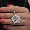 Lucky Life 925 Ayar Gumuss Zirkon Taşlı Çiçek Lucky Life Lucky Life Kadın Set