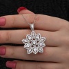 Lucky Life 925 Ayar Gumuss Zirkon Taşlı Çiçek Lucky Life Lucky Life Kadın Set