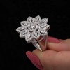 Lucky Life 925 Ayar Gumuss Zirkon Taşlı Çiçek Lucky Life Lucky Life Kadın Yüzük