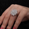 Lucky Life 925 Ayar Gumuss Zirkon Taşlı Çiçek Lucky Life Lucky Life Kadın Yüzük