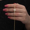 Lucky Life 925 Ayar Gumuss Gold Baget Taşlı Lucky Life Lucky Life Kadın Bileklik
