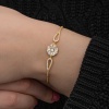 Lucky Life 925 Ayar Gumuss Gold Baget Taşlı Lucky Life Lucky Life Kadın Bileklik
