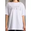Lucky Life Unisex Taş Desenli Oversize T-Shirt - Beyaz