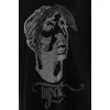 Lucky Life Unisex Taş Desenli Oversize T-Shirt - Siyah