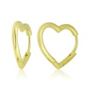 Lucky Life 925 Ayar Gumuss Gold Loved Yazılı Taşsız Kalp Lucky Life Kadın Küpe