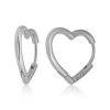 Lucky Life 925 Ayar Gumuss Loved Yazılı Taşsız Kalp Lucky Life Kadın Küpe