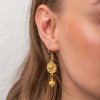 ​Lucky Life 925 Ayar Gumuss Gold Sallantılı Trabzon Kazaz Lucky Life Kadın Küpe