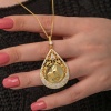 Lucky Life 925 Ayar Gumuss Gold Kaplama Damla Tuğralı Lucky Life Lucky Life Kadın Kolye