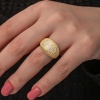 Lucky Life 925 Ayar Gumuss Gold Zirkon Taşlı Fantezi Lucky Life Kadın Yüzük
