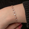 ​Lucky Life 925 Ayar Gumuss Rose Beyaz Taşlı Lucky Life Kadın Bileklik