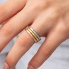 ​Lucky Life 925 Ayar Gumuss 3 Renk Lucky Life Kadın Yüzük