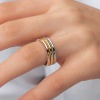 ​Lucky Life 925 Ayar Gumuss 3 Renk Lucky Life Kadın Yüzük