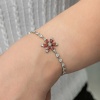 Lucky Life 925 Ayar GumussKırmızı Lotus Çiçeği Su Yolu Lucky Life Kadın Bileklik