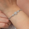 Lucky Life 925 Ayar Gumuss Çember Beyaz Taşlı Su Yolu Lucky Life Kadın Bileklik
