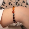 Lucky Life 925 Ayar Gumuss Bebek Damla Kehribar Bileklik