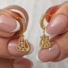 Lucky Life Gumussh Gümüş Sallantılı Gold Kuğu Kadın Küpe