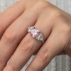 Lucky Life Gümüş Pembe Zirkon Taşlı Kadın Yüzük