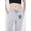 Lucky Life Kadın Lastikli Baskılı Eşofman Pantolon - Gri