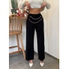 Lucky Life Kadın Beli Zincir Detay Ithal Krep Pantolon