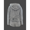 Lucky Life Kadın Uzun Kollu Meow Kedi Nakışlı Kapşonlu Peluş Sweat Ve Short Ikili Takım