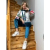 Lucky Life Kadın Kadife Kumaş Uzun Kollu Kapüşon Detay çiçek Baskılı Sweat Ve Pantolon Ikili Takım