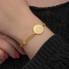 Lucky Life Gümüş Gold Kaplama Tuğralı Kadın Bileklik