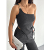 Lucky Life Kadın Crop Pantalon Ikili Takım - Füme